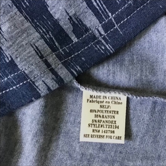 Loveriche Sleeveless High Neck Top Size S Blue Tie Dye Look Long Length NWT - Picture 7 of 8